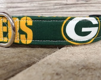 Green Bay Packers dog collar, Green Bay Packers Martingale collar, Green Bay Packers dog collar and leash,dog gifts Green Bay Packers