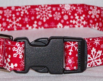 Christmas dog collar, snowflake dog collar, holiday dog collar, christmas martingale collar, christmas collar and leash, christmas dog gifts