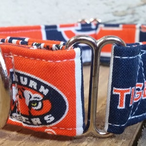 Auburn dog collar, Auburn University dog, Auburn tiger dog collar, Auburn martingale dog collar, auburn university martingale dog collar