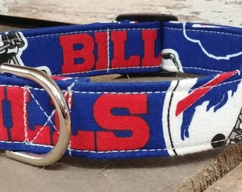 Buffalo Bills dog collar, Buffalo Bills Martingale dog collar, Buffalo Bills dog collar and leash, dog gifts Buffalo Sabres, Buffalo Bill