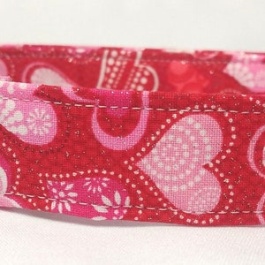 Rot mit rosa Herzen Valentinstag Hundehalsband, rotes Hundehalsband, Herzen Hundehalsband, Hundehalsband Valentines, Hundehalsband, rotes Hundehalsband