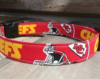 Kansas City Chiefs dog collar, Kansas City Chiefs Martingale collar, Kansas City Chiefs dog collar and leash,dog gifts Kansas City Chiefs