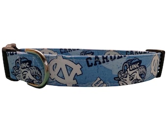 North Carolina Tar Heels hondenhalsband, Tar Heels hondenhalsband, North Carolina hondenhalsband, Tar Heels Martingale hondenhalsband, Tar Heels hondenhalsband