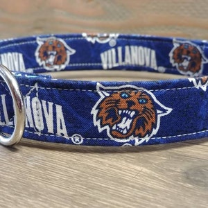 Villanova-halsband, Villanova Martingale-halsband, Villanova-hondencadeaus, Villanova Wildcats, Villanova Wildcats-halsband en -riem
