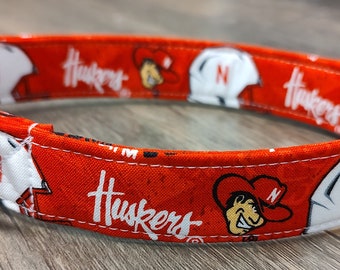 Nebraska University dog collar, Nebraska cornhuskers Dog collar