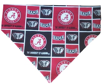University of Alabama dog bandana SLIP ON, roll tide