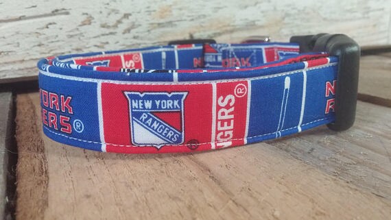 New York Rangers Dog Collar New York Rangers Martingale Dog Collar NY Rangers Dog Collar and Leash NY Rangers Rangers Dog Collar Etsy Canada