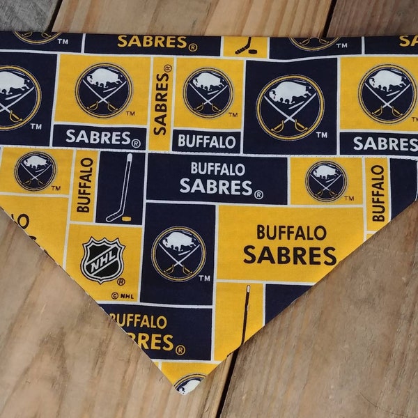 Buffalo Sabres dog bandana, Buffalo Sabres dog gifts, Buffalo Sabres bandana, Buffalo Sabres slip-on bandana