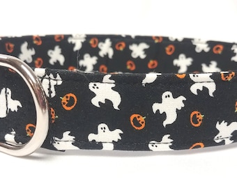 Halloween ghost pumpkins dog collar, Halloween dog collar, Halloween Martingale collar, Halloween dog collar, Halloween gifts