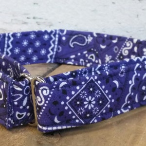 Purple bandana dog collar, bandana dog collar,western dog collar, martingale dog collar, dog collar, dog collar and leash, dog gift, bandana