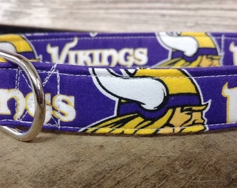 Minnesota Vikings dog collar, Minnesota Vikings Martingale collar, Minnesota Vikings dog collar and leash,dog gifts Minnesota Vikings