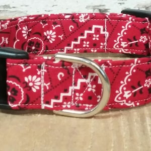 Red bandana dog collar, bandana dog collar, western dog collar, martingale dog collar, dog collar, dog collar and leash, dog gift, bandana