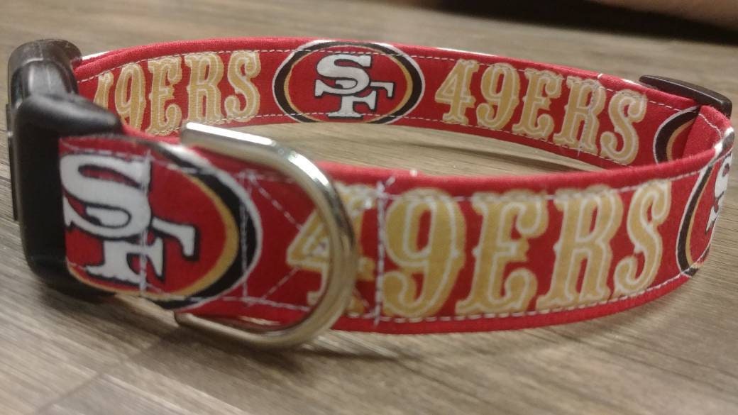 San Francisco 49ers dog collar, dog collar, San Francisco 49ers Martingale dog collar, 49ers dog collar and leash set, San Francisco 49ers