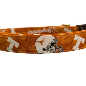 Collare per cani Longhorn dell&#39;Università del Texas, collare per cani Longhorn. Collare per cani Martingala Longhorn, collare per cani dell&#39;Università del Texas, modello CASCO