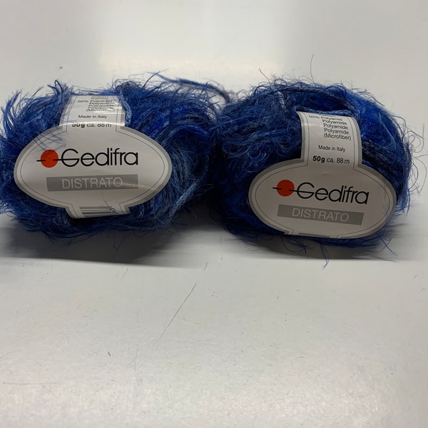 Blue Ombré Gedifra Distrato Cotton/Polyamide Knitting Yarn