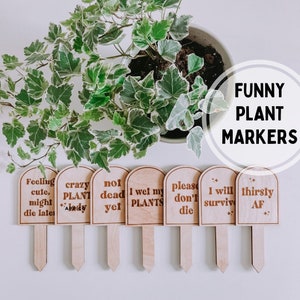 Funny Plant Markers, Funny Plant Stakes, Plant Humor, Plant Lady, Boho Plant, Plant Accessories, Indoor Plant, Plant Lover, Plant Pot