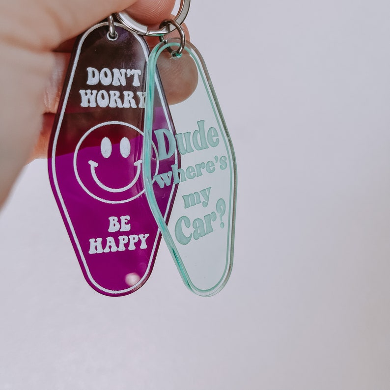 Retro Inspired Motel Keychain Funny Keychains Motel Etsy