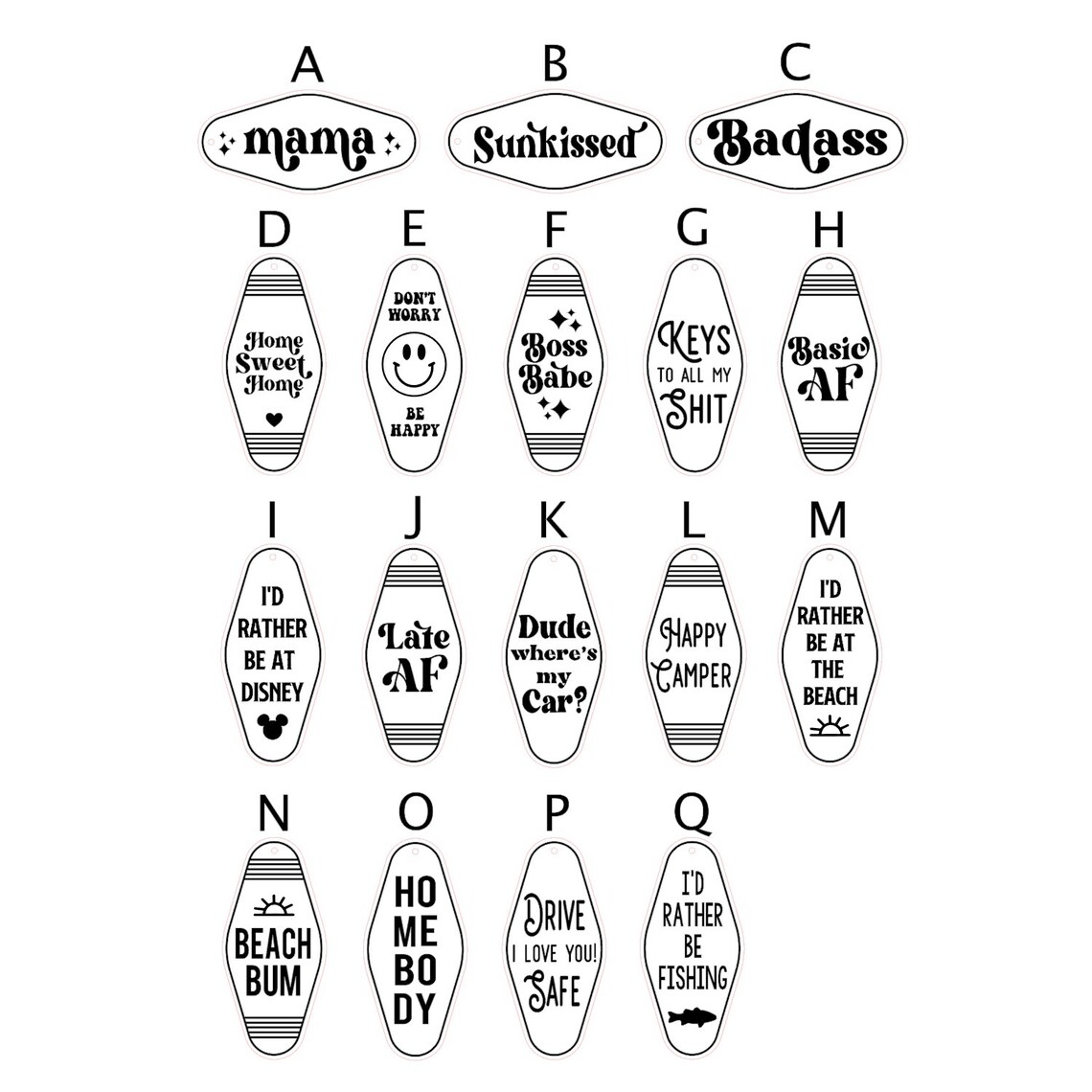 Retro Inspired Motel Keychain Funny Keychains Motel Etsy