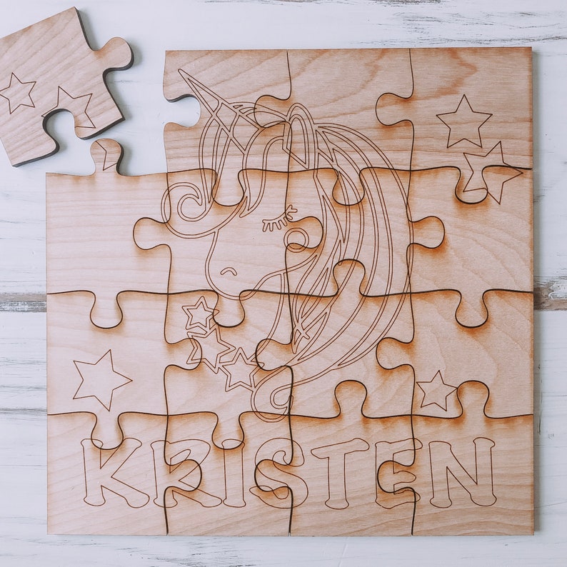 DIY Wooden Puzzle Kit Kids Craft Kids Puzzle Craft Kit Etsy