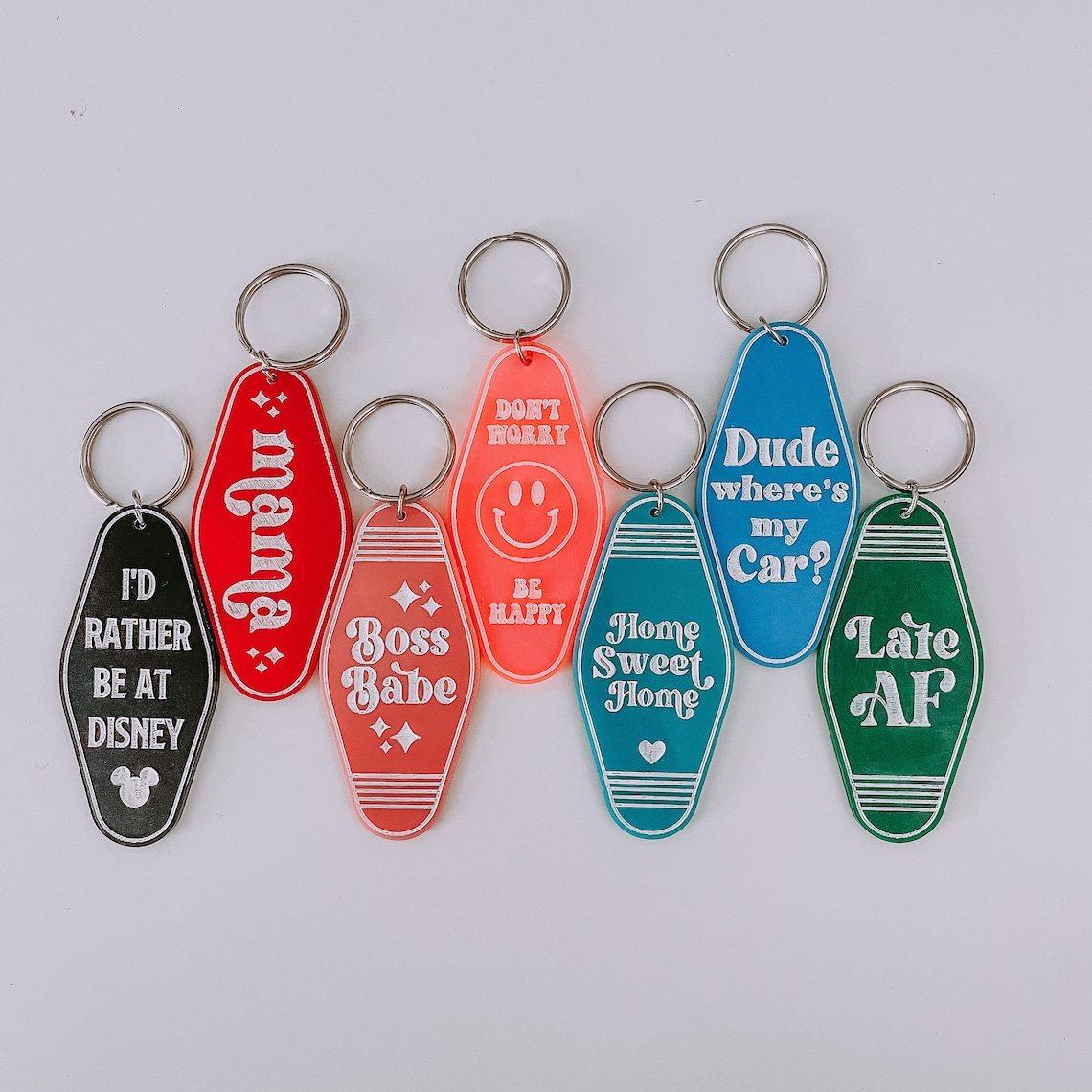 Are We Having Fun Yet Hotel Motel Keychain – The Silver Spider