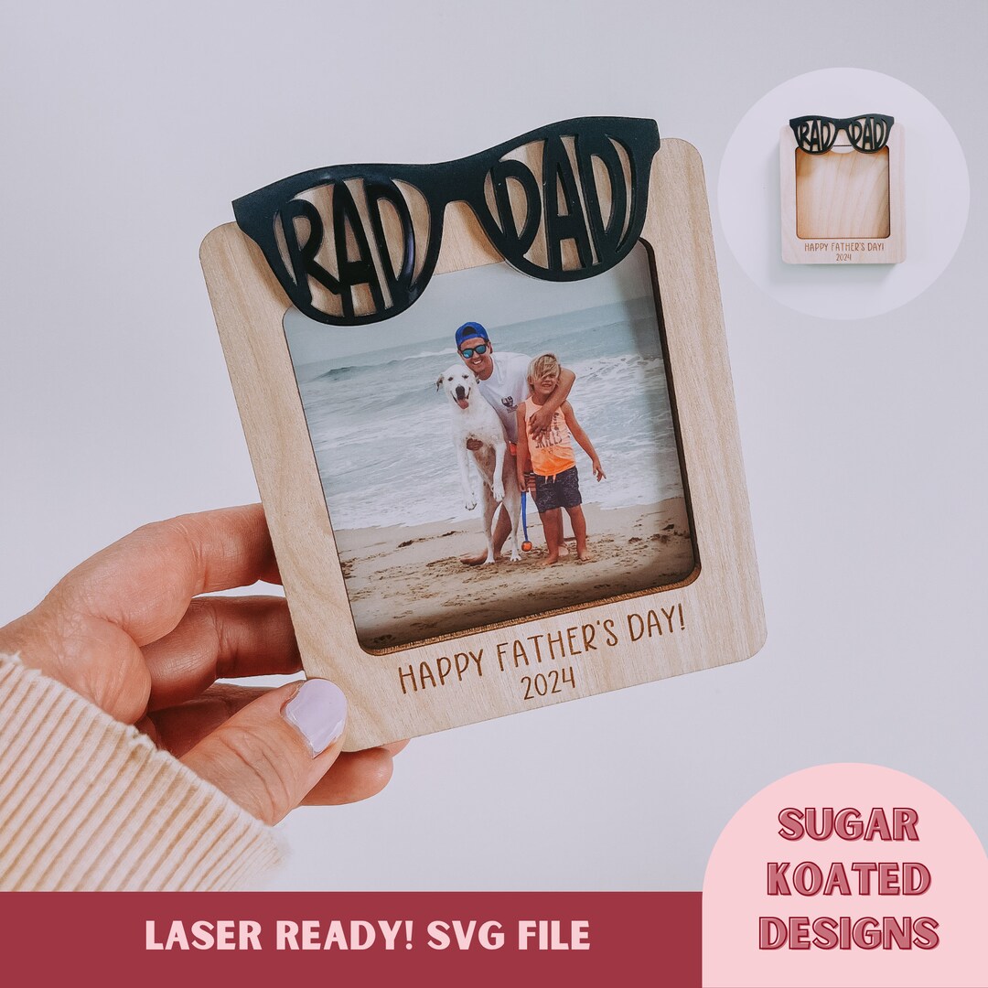 SVG Rad Dad, marco de fotos para papá svg, archivo cortado con