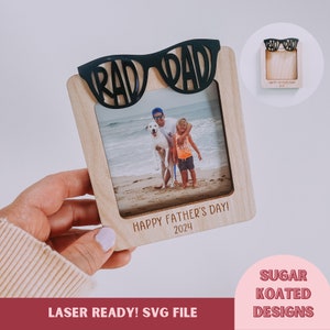 SVG Rad Dad, Dad fotolijst svg, lasergesneden bestand, laserbestand, SVG-bestanden, laserbestand, digitaal bestand, Vaderdag-SVG, magnetische foto