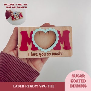 SVG Mom Photo Magnet, Mom Photo Frame, Laser Cut File, Laser File, SVG Files, Laser File, Digital File, Mother's Day SVG, Mom svg image 1