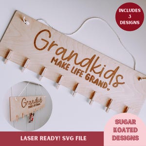 SVG Grandkids Make Life Grand, Großeltern-Geschenk, Fotoanzeige svg, Laser Cut-Datei, Laser-Datei, Weihnachten SVG, SVG-Dateien, Laser-Datei