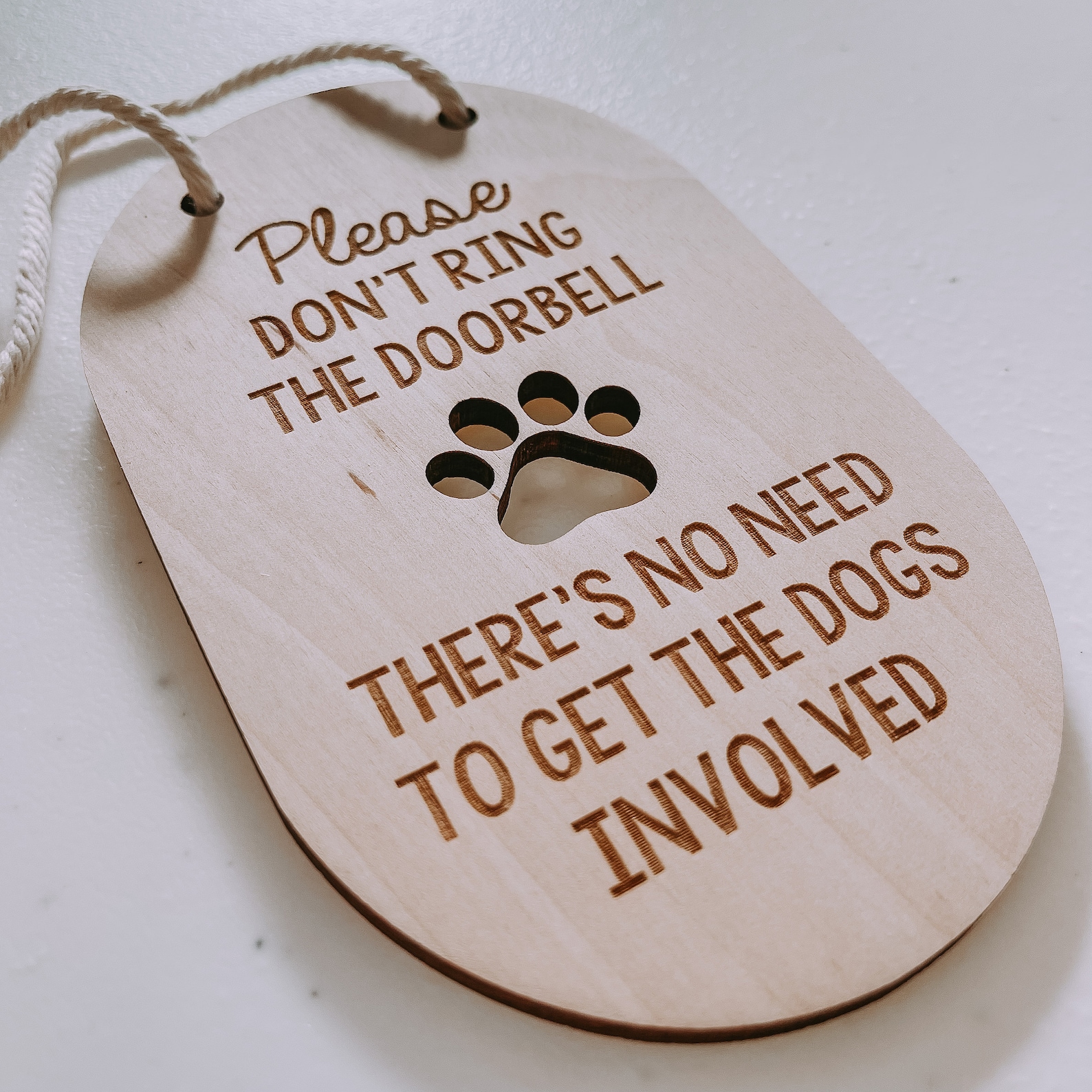 Ring Doorbell Sign Doorbell Sign Please Don't Ring the Etsy