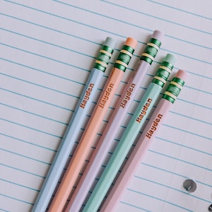 Personalized Pencils, Personalized Pastel Pencils, Pencils with Name, Engraved Pencils, Back to School Pencils, Custom Pencils, Ticonderoga