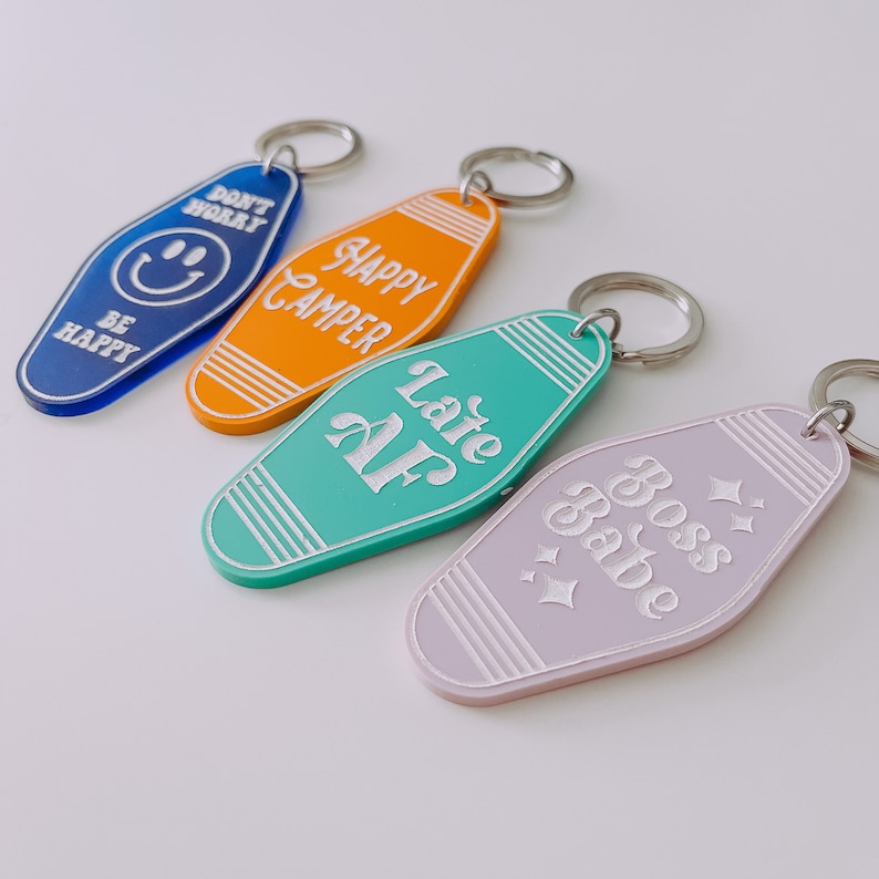 Retro Inspired Motel Keychain Funny Keychains Motel Etsy