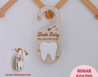 SVG Tooth Fairy Please Stop Here Door Knob Sign, Tooth Fairy SVG, Tooth Fairy Money Holder svg, Laser Cut File, Laser File, SVG Files
