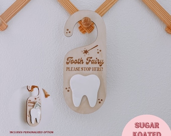 SVG Tooth Fairy Please Stop Here Door Knob Sign, Tooth Fairy SVG, Tooth Fairy Money Holder svg, Laser Cut File, Laser File, SVG Files