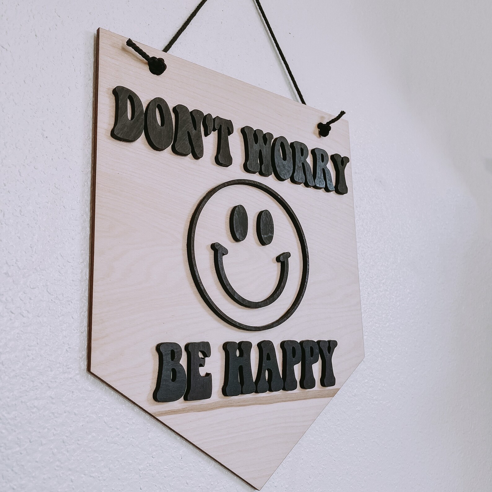 Don't Worry Be Happy 3D Wood Sign Boho Sign Boho Decor | Etsy