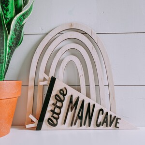 Wooden Gaming Console Door Sign For Boys Room - 'Little Man Cave' Wall Art For Game Room, Nursery, Playroom - View #6