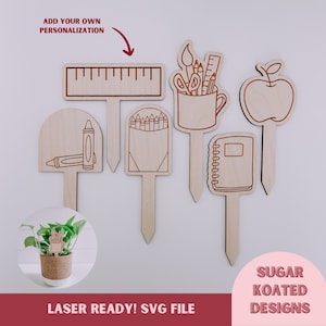 Estaca de planta de maestro SVG, marcadores de planta de maestro en blanco, regalo de maestro, archivo de corte láser, archivo láser, archivo SVG, apreciación del maestro, maestro svg