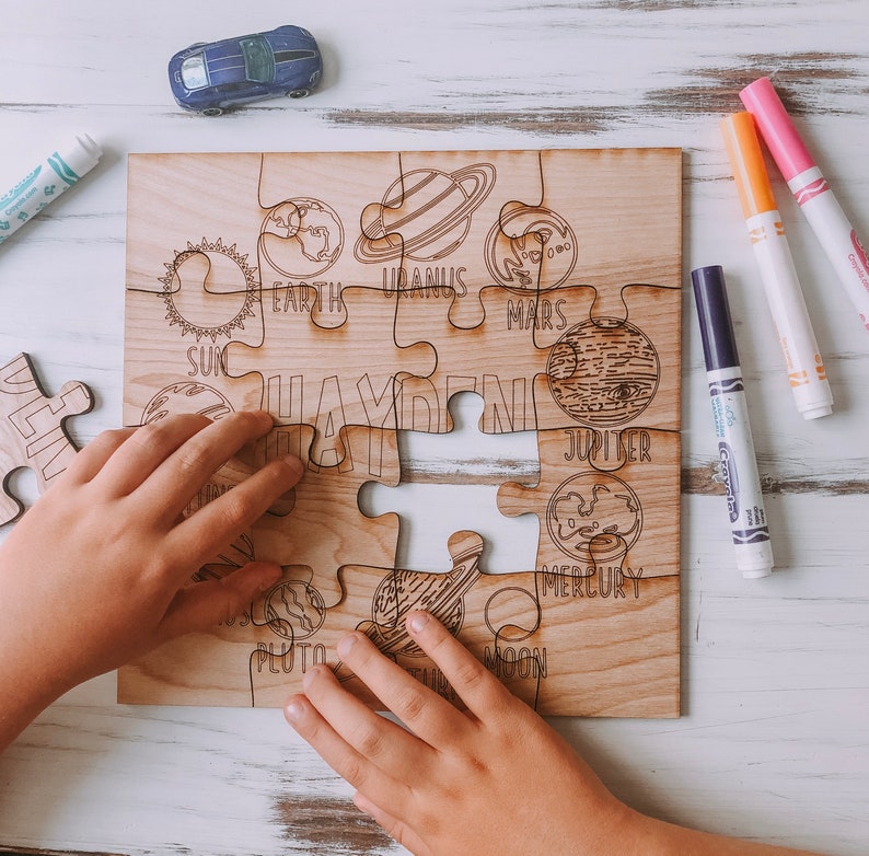 DIY Wooden Puzzle Kit Kids Craft Kids Puzzle Craft Kit Etsy