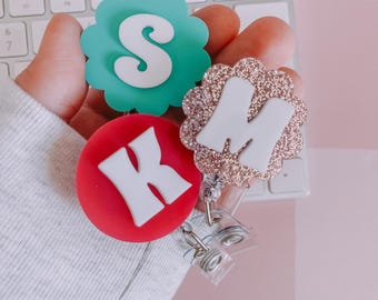 Personalized Badge Reel, Cute Badge Reel, Nurse, Teacher Badge, Badge Accessories, Retractable ID Badge, Nurse Badge Holder, Custom Badge