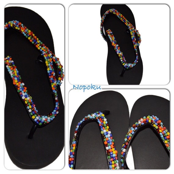 bead slippers and sandals