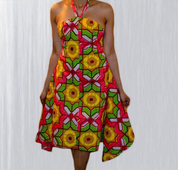 african print sundress