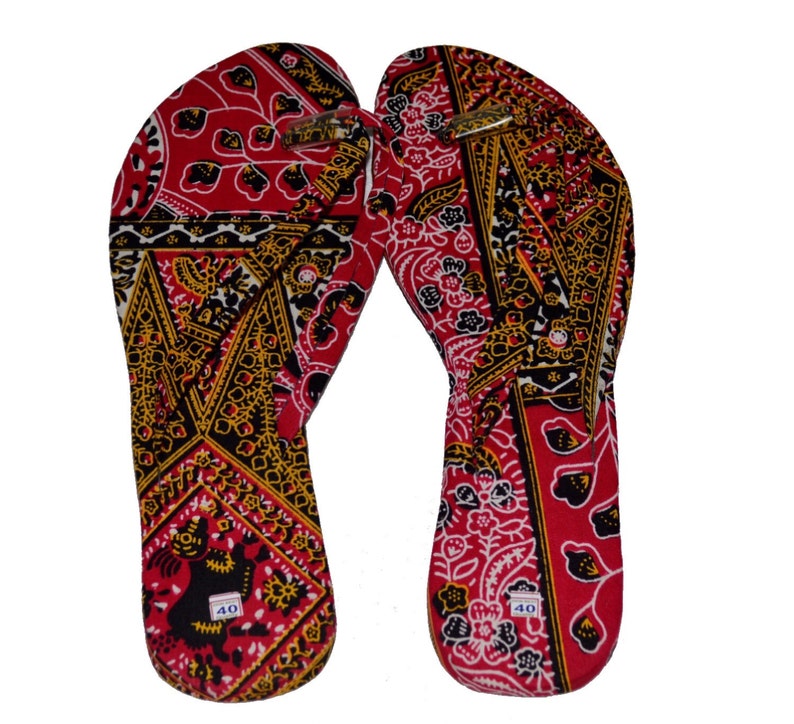 African Print Slippers Ankara SlippersLadies Sandals Etsy