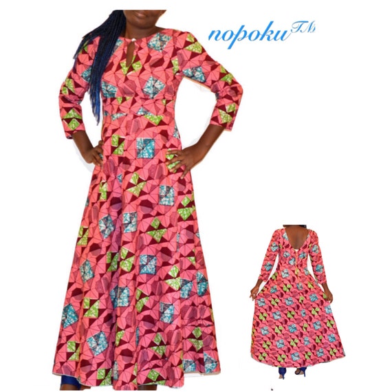 long sleeved kitenge dresses
