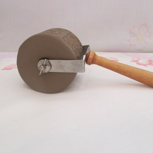 Vintage Clay Cookie Stamp Roller