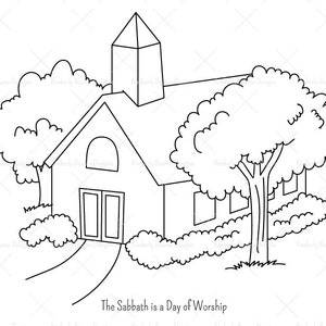 The Sabbath is a Day of Worship File Folder Game and BONUS Coloring Pages LDS Primary 01 Lesson 15 PDF Download image 3