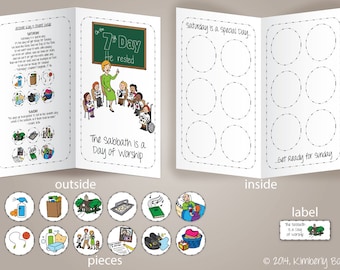 Il sabato è un giorno di culto - Cartella di gioco e pagine da colorare BONUS (LDS Primaria 01 - Lezione 15) - Download PDF