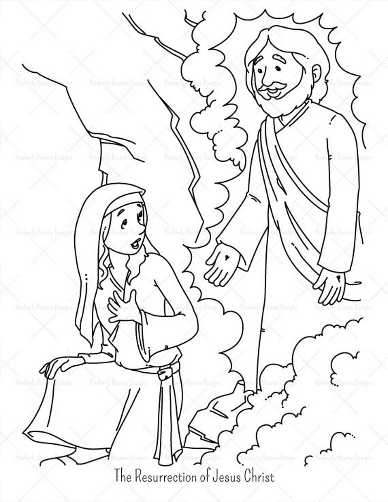 The Resurrection of Jesus Christ Easter File Folder Game and BONUS Coloring Pages LDS Primary 01 Lesson 45 Downloadable PDF image 2