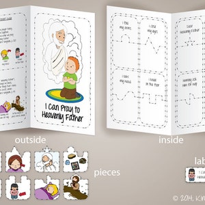 天の御父に祈ることができます - ファイル フォルダー ゲーム (LDS 初等協会 - サンビーム - レッスン 4) - ダウンロード可能な PDF