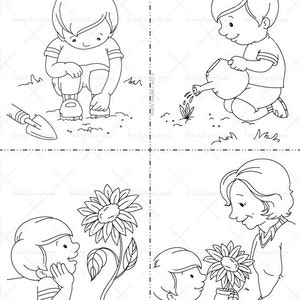 I Am Thankful for Trees, Plants and Flowers File Folder Game and BONUS Coloring Pages LDS Primary 01 Lesson 10 Downloadable PDF image 3