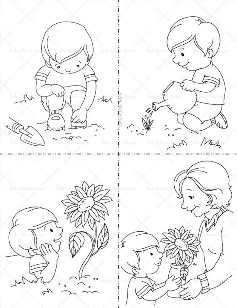 I Am Thankful for Trees, Plants and Flowers File Folder Game and BONUS Coloring Pages LDS Primary 01 Lesson 10 Downloadable PDF image 3