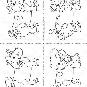 I Am Thankful for Animals File Folder Game and BONUS Coloring Pages LDS Primary 01 Lesson 12 Downloadable PDF image 3